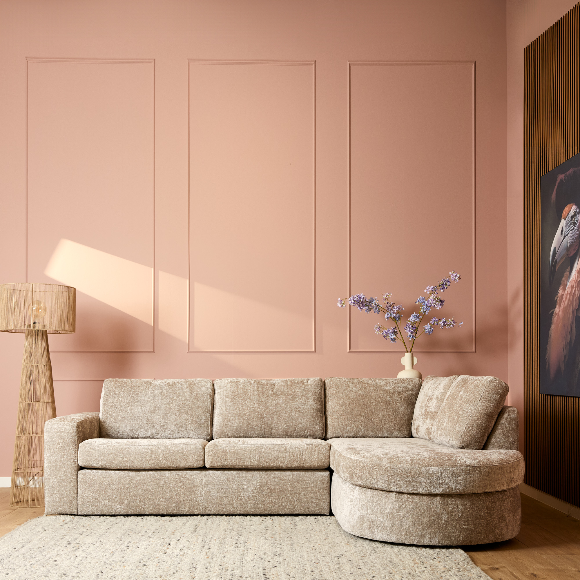 MySofa Alma | Beige | 2,5 zits + Divan Rechts